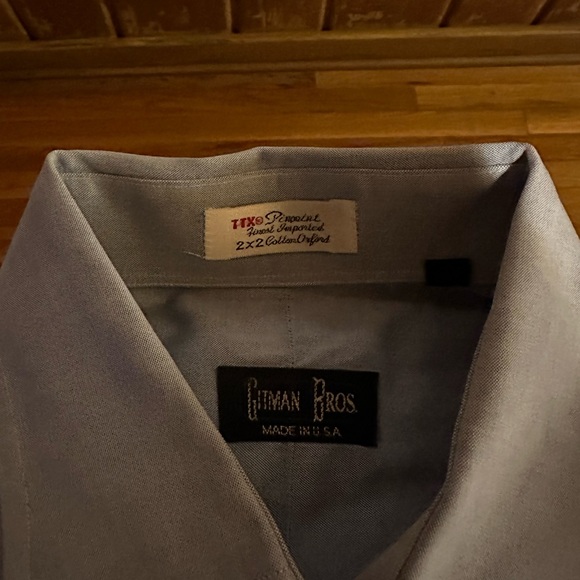 Blue Gitman Bros button down - Spread collar - Picture 2 of 5